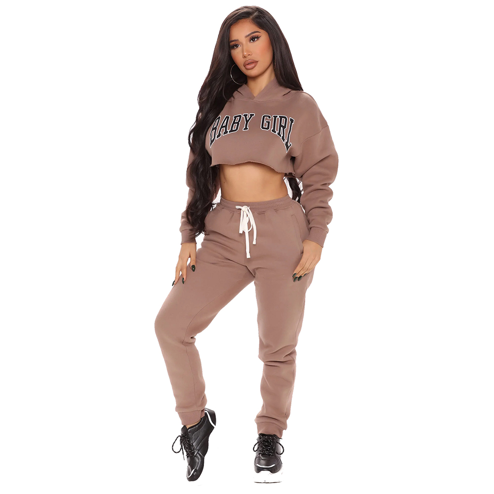 Women's Crop Hoodies Sets